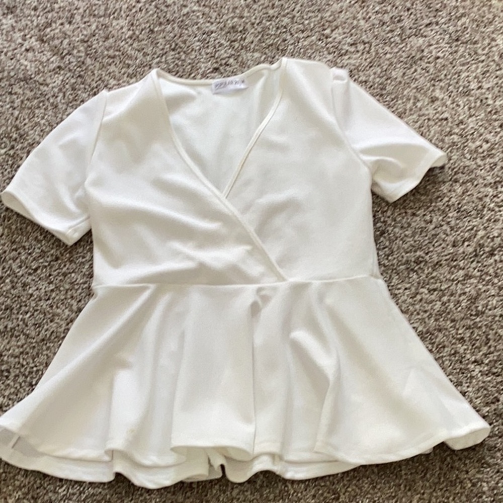 Elegant White Wrap Top